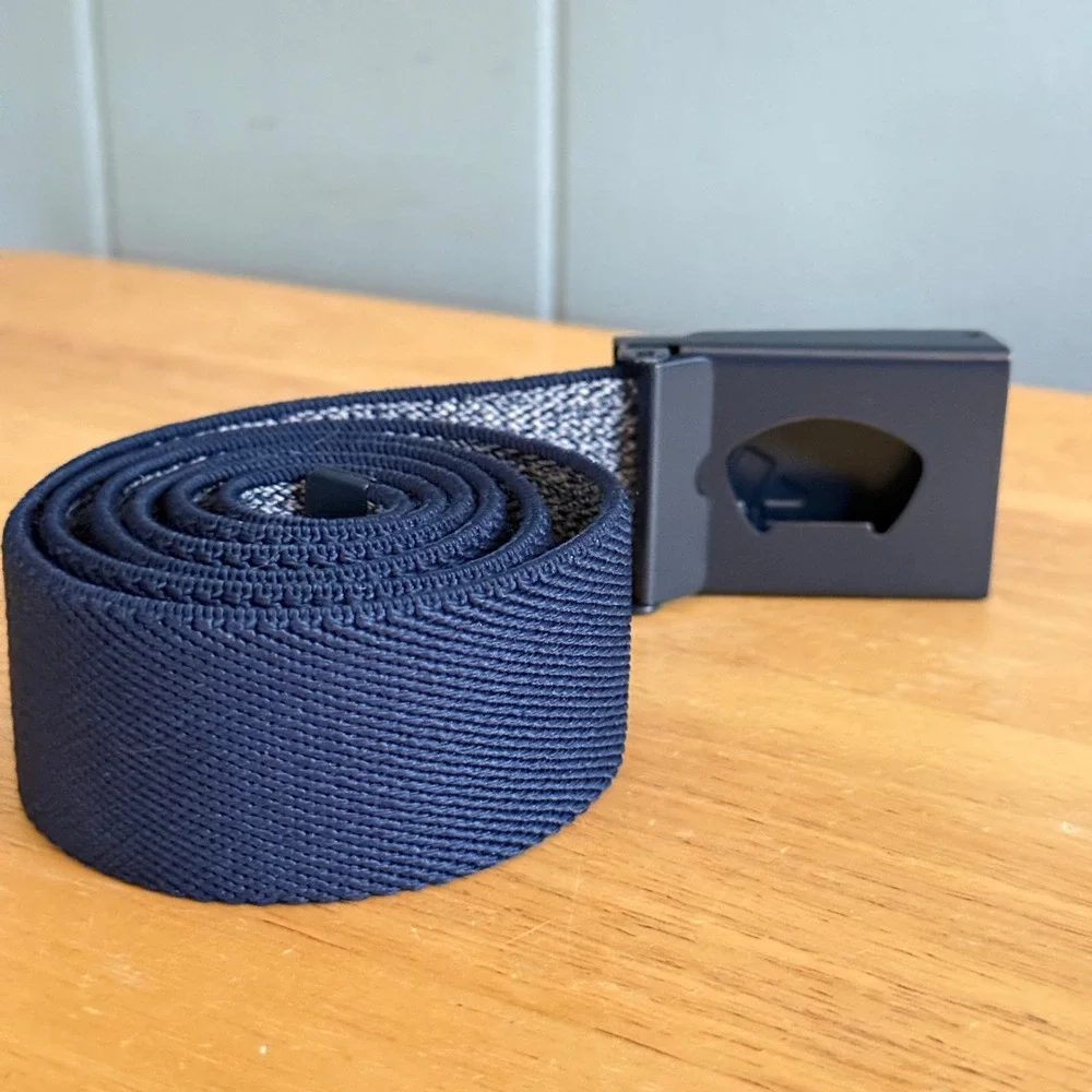 Adidas Mens Golf Webbing Belt Navy Blue Reversible Adjustable Metal Buckle M/L